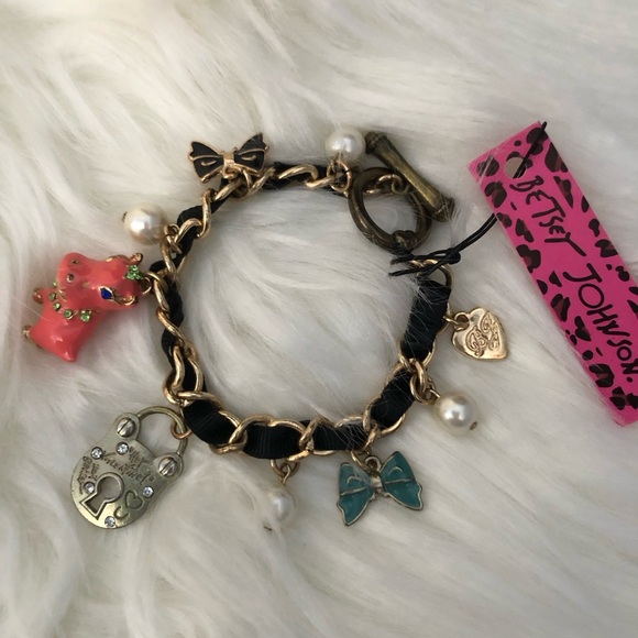 NWT Vintage Betsey Johnson Baby Hippo Pink Enamel & Rhinestones Bracelet - Picture 6 of 11